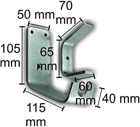 CONNEX DY222032 Zinc Plated Bicycle Hook Set, Silber - Image 4