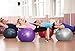 SmarterLife Workout Exercise Ball for Fitness, Yoga, Balance, Stability, or Birthing, Great as Yoga Ball Chair for Office or Exercise Gym Equipment for Home, Non-Slip Design (55 cm, Purple)