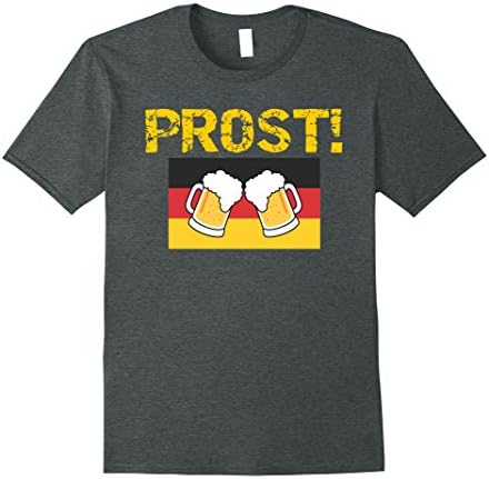 Mens Oktoberfest Prost German Festival Beer Drinking T Shirt XL Dark Heather