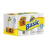Bounty Basic Paper Towels 12 Large Rolls equal 15 Regular Rolls