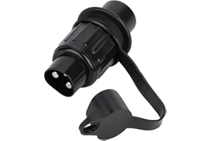 aqxreight Trailer Adapter, 3 Pin Plastic Trailer Plug Wiring Connector Adapter for Trailer Black