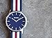 BARTON WATCH BANDS 18mm Navy/Crimson/Ivory Standard Length Ballistic Nylon NATO® Style Straps