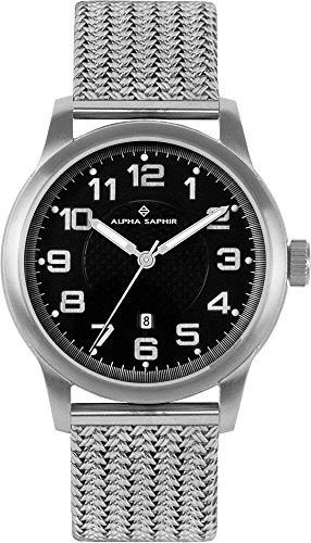 Alpha Saphir Herren-Uhren Quarz Analog 340C