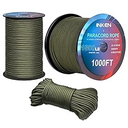 INKEN 1000 lb Paracord, Paracord Rope with 12 Inner