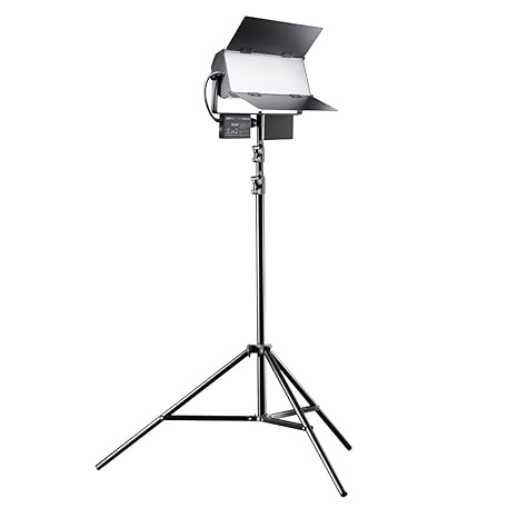 Walimex Pro LED Sirius 160 Daylight Set mit Stativ, Flächenleuchte, Studioleuchte, 65 Watt, 6000 Lumen