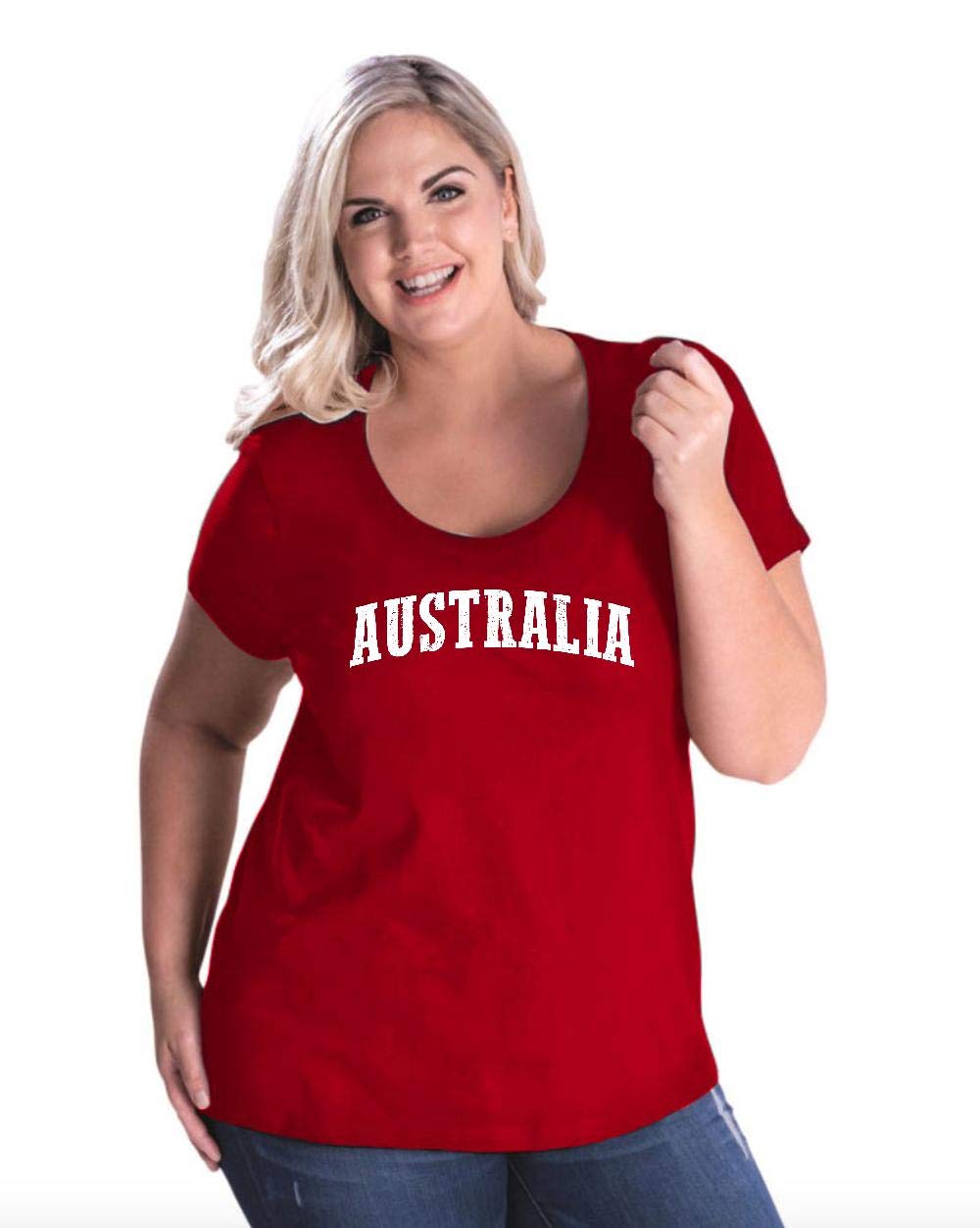 Mom S Favorite Australia Flag Sydney Traveler Gift Curvy Plus Scoopneck Tee 3153 Shirts