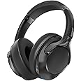 Mokata Bluetooth 5.3 Headphones Over Ear 68H Playtime 6 EQ Wireless Headset with Microphone HiFi Stereo Foldable Lightweight Deep Bass for Travel Home Office Cellphone Black