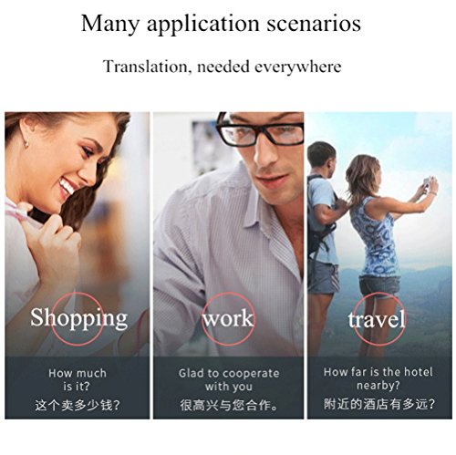 M3M Smart Language Translator Wifi Global Online 35 Languages Instant Voice Synchronization Translation Learning Travel Business Conference(Upgraded Version),Black - Thumbnail 2