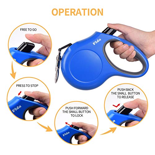 Fida Retractable Dog Leash, 16 ft Dog Walking Leash for Medium Dogs up