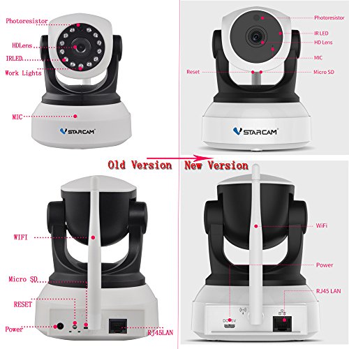 VSTARCAM C7824WIP P2P HD 720P Wireless WiFi IP Camera Night Vision Two-Way Voice Network Indoor CCTV Onvif Multi-Stream Baby Monitor Mobile Phone Remote Monitoring (Maximum Support 128G TF Card) - Thumbnail 4