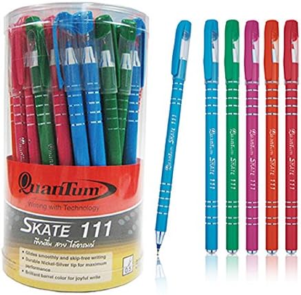 50 Pcs Quantum Ballpoint Pen Skate 111 Blue Ink 0.5 mm.