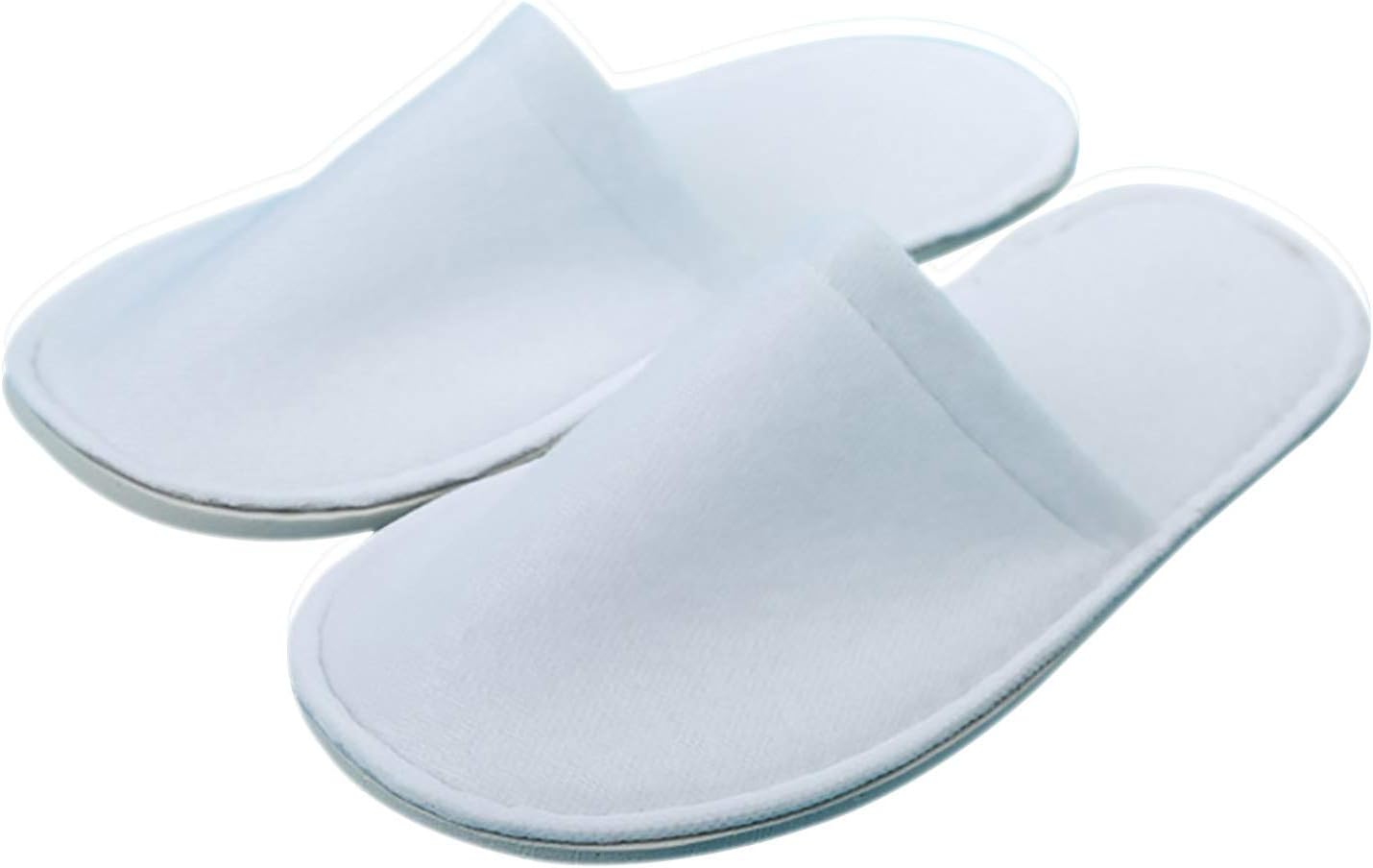 YYZSL Slippers Medium Size Hotel Slippers Bulk Disposable Closed Toe Non-Slip Sole Spa Slippers 50-PairWhite_28x11cm/11x4.3inch