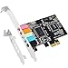 SHINESTAR PCIe Sound Card, 5.1 Internal Sound Card for PC Windows 10 with Low Profile Bracket, 3D Stereo PCI-e Audio Card, CMI8738 Chip 32/64 Bit Sound Card PCI Express Adapter