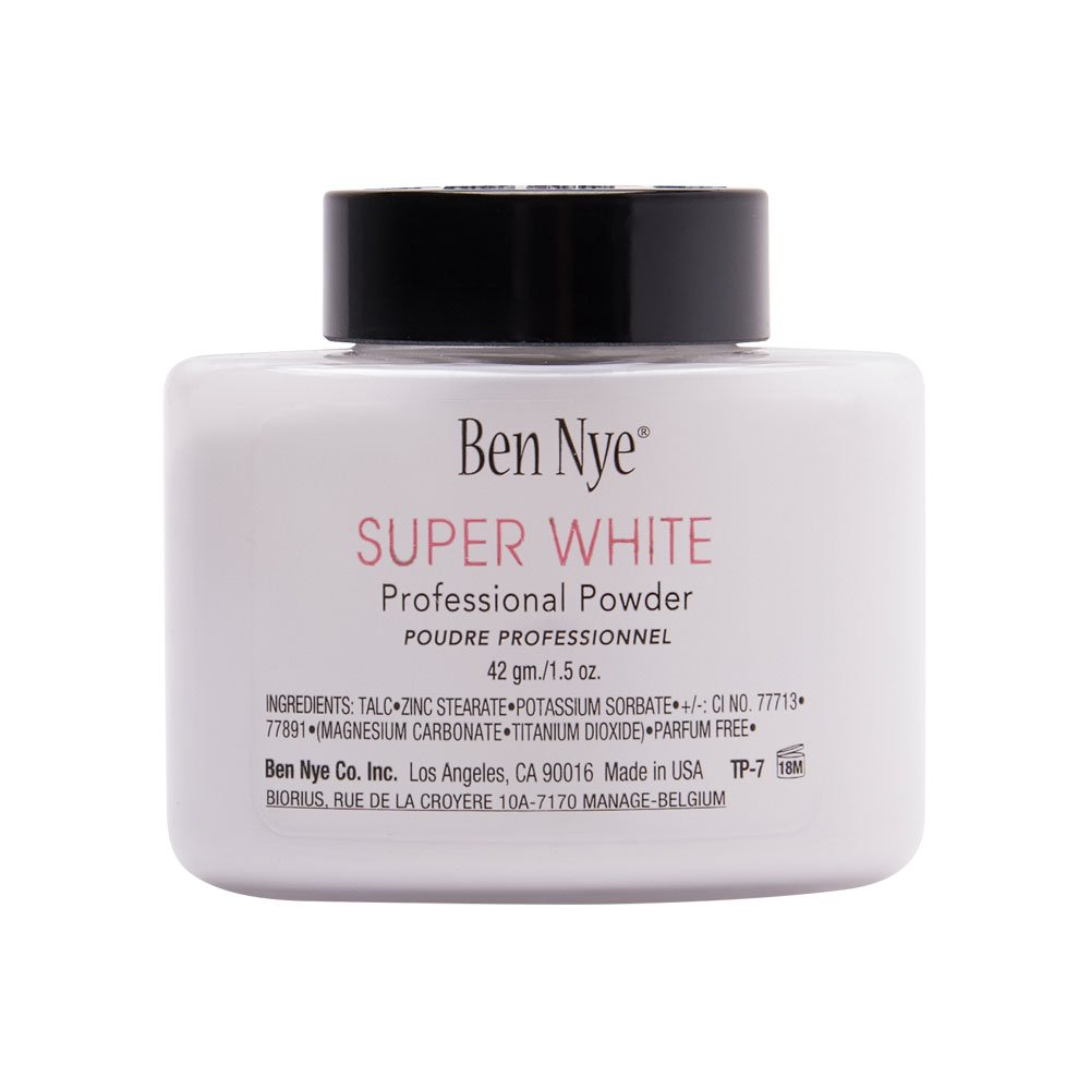Ben Nye Super White Translucent Face Powder 1.5 Oz Shaker Jar