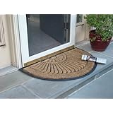 Coco Fiber Half Round In-Laid Doormat 18 x 30 Inch
