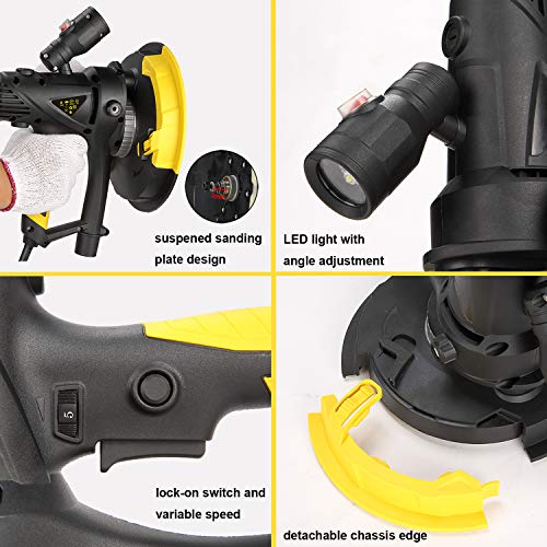 Electric Drywall Sander with Vacuum, Variable Speed and 26FT Power Cord