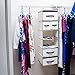Lovotex 6 Shelf Foldable Closet Hanging, Space Saver Hanging Dresser with 3 Large and 2 Small Drawers – for Clothes, Underwear, Socks and Towels 43