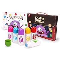 Mobee Dot Markers 6 Colors 20 Pages Dot Book Fun Art Paint Craft Kit Kids Preschool Educational Toys