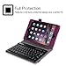 Fintie Keyboard Case for iPad Mini 1/2/3 - Premium PU Leather Folio Stand Cover with Removable Wireless Bluetooth Keyboard for iPad Mini 1 / iPad Mini 2 / iPad Mini 3, Purple