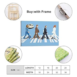 XYDQ The Beatles – Abbey Road Poster sur toile et décoration murale Motif Abbey Road 50 x 75 cm - Les Beatles, Paul McCartney, John Lennon, RIngo Starr, George Harrison XYDQ The Beatles – Abbey Road Poster sur toile et décoration murale Motif Abbey Road 50 x 75 cm – Image 2