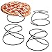 MyGift Black Metal Spiral Wire Tabletop Pizza Tray Risers Serving Display Stands, Set of 4