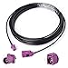 Eightwood Fakra H Pink Male to Female Pigtail Satellite Radio Antenna Extension Cable 16 feet Compatible with XM Radio SKYFi SKYFi2 XMD1000
