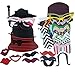 76pcs Birthday Party Photo Booth Props Kits DIY Mask Mustache On Stick Decoration Decor Kids Children Women Fun Party Game