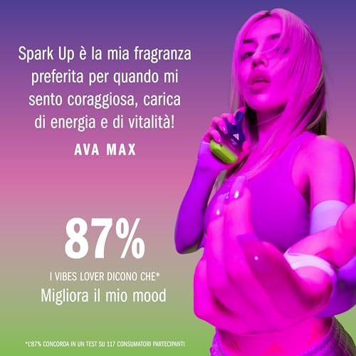 Vibes Spark Up Eau de Parfum, per Tutti, Energizzante e Intrigante, Profumo a Lunga Durata, Arancia Dolce e Pepe Nero 100 ml