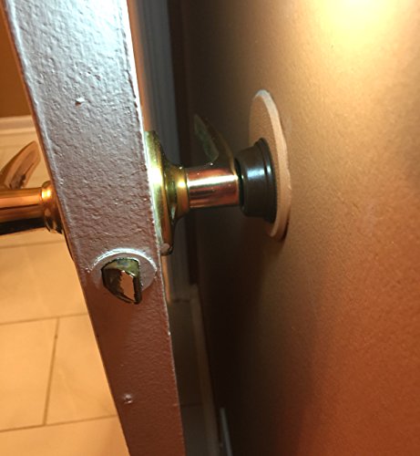 Rubber Door Stopper Bumpers (Pack of 4) Brown - Made in USA - Self-Adhesive Wall Protectors. Prevent Damage to Walls from Door Knobs Handles, Guard and Shield