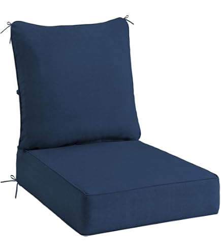 Sundale Outdoor Olefin - Juego de 4 cojines acolchados para tumbona, plegables para patio, resistente al agua, con correas, color azul oscuro, 72 x 21 pulgadas