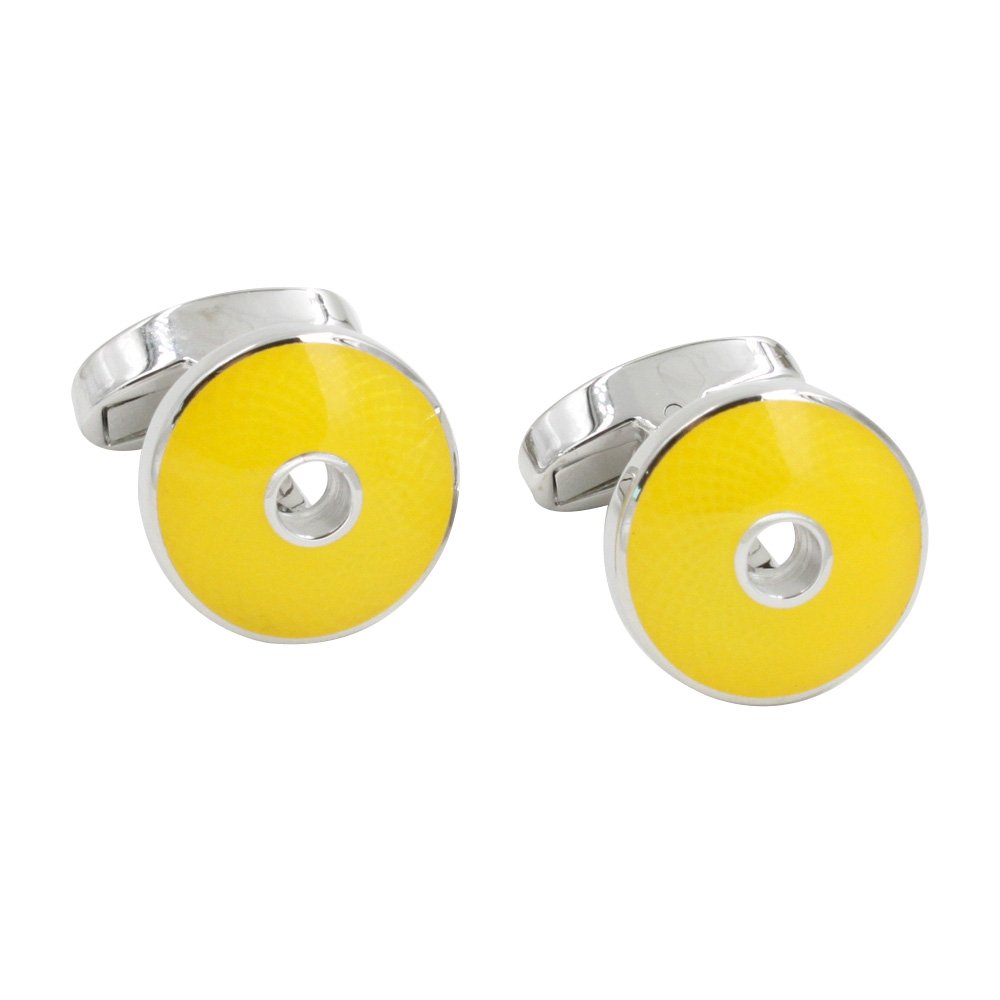 Sapphire Yellow Cufflinks | 5 Year Warranty | Cufflinks Box Included | Premium Cuff Links | Gift for Men | Groomsmen Gifts