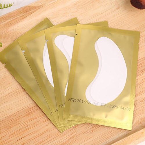 200 Pairs Set，Eye Gel Patches ,Under Eye Pads Lint Free Lash Extension Eye Gel Patches for Eyelash Extension Eye Mask Beauty Tool (gold)