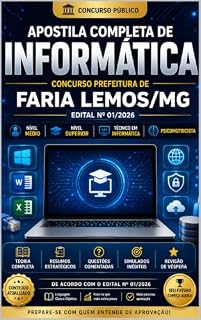 Livro APOSTILA COMPLETA DE INFORMÁTICA - CONCURSO PREFEITURA MUNICIPAL DE FARIA LEMOS