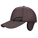 Flammi Men's Winter Peaked Cap with Earflaps Adjustable Baseball Cap (06 Coffee)