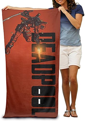 Adult Deadpool Cartoon Comic Letter Absorbent Quick Dry Pool Bath Travel Beach Towel Blank Blanket Extra Large Long 80cm130cm 31.5in51.2in