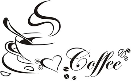 Daorier 1 Cafe Coupe Autocollants Tasse A Cafe Cuisine Art Stickers Muraux Pour Decoration De Maison Stickers Muraux Amovibles C Amazon Fr Cuisine Maison