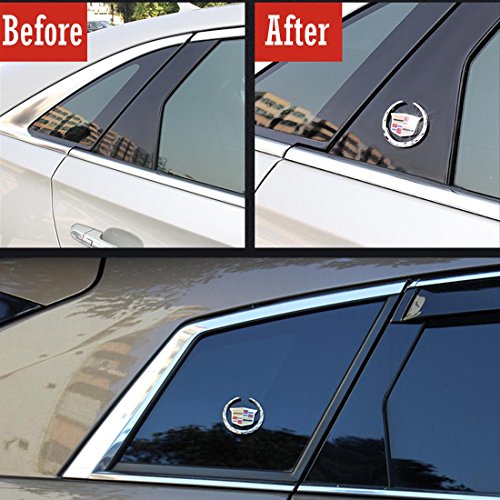 Deselen - EBS-BT08 - Cadillac Emblem Logo Symbol Metal Decals Labeling Car Stickers for Escalade ATS SRX XTS CTS XT5 XLR, Hitch Tailgate Hood Emblem, 1 Pack - Thumbnail 7
