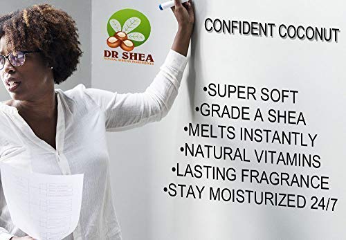 Dr-Shea-Body-Butter-Confident-Coconut-Moisturizing-Body-Cream-Nourishing-Skin-Care-Cream-Organic-Lip-Balm-Ideal-for-Dry-Skin-Anti-Aging-Natural-UV-Filter-Hair-Eczema-More-200-ml Coconut Body Butter - Dr Shea - 200ml