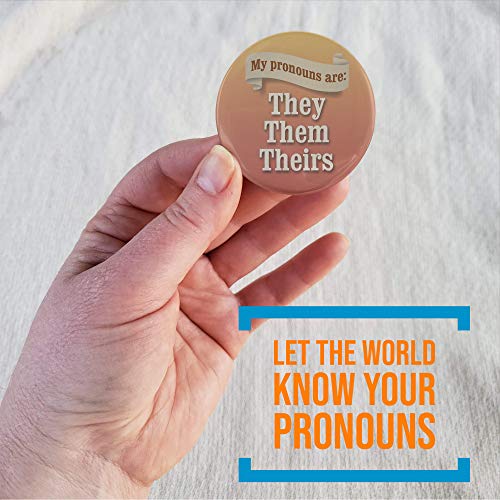 Buttonsmith Pronoun Set 2.25" Button - Pack of 12 - Union Printed and Union Made - Made in the USA - Thumbnail 3