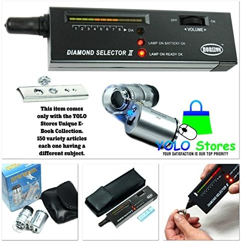 Diamond Selector II Tester & Loupe Kit Gemstone Jewelry Tool Set Portable Illuminated w/Cases by YOLO Stores
