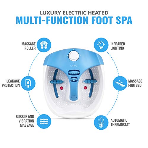LIVIVO Deluxe Foot Spa Luxury Electric Heated MultiFunction Foot Spa