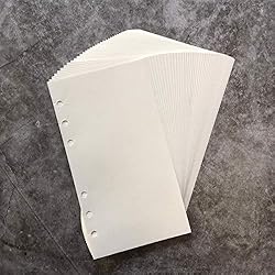 Blank Refill Paper for 6 inch A6 6-Holes Round Ring