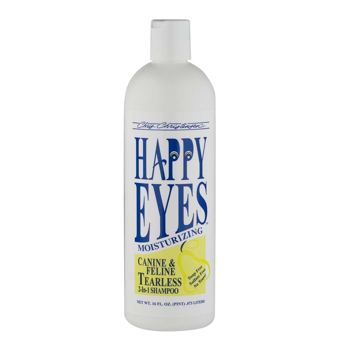 Chris Christensen Happy Eyes Tearless Dog Shampoo - Gentle Moisturising for Dogs & Puppies - Hypoallergenic, Soap-Free Formula, 473ml