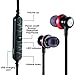 Bluetooth Headphones, V4.1 Wireless Stereo Magnetic Headset with Mic Secure Fit for Running Sport Gym for iPhone 7 Samsung Galaxy S7 & More (Black&red)