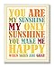The Kids Room by Stupell You Re My Sunshine Rainbow Colors Typography Rectangle Wall Plaque, 11 x 0.5 x 15, Proudly Made in USA