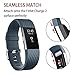 POY Replacement Bands Compatible for Fitbit Charge 2, Classic & Special Edition Sport Wristbands, Small Slate, 1PC