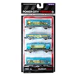 Jakks Pacific Year 2013 Power City Trains Series 4 Pack Train Accessory Set - MUSEUM FREIGHT with 2 Caboose, Freight Transport Car and 