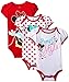Disney Baby-Girls Minnie Mouse Bodysuit, White, 0-3 Months (Pack of 3)
