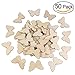 Tinksky Butterfly Wood DIY Craft Natural Wood Slices Ornament for Wedding Christmas Party Decoration 50pcs
