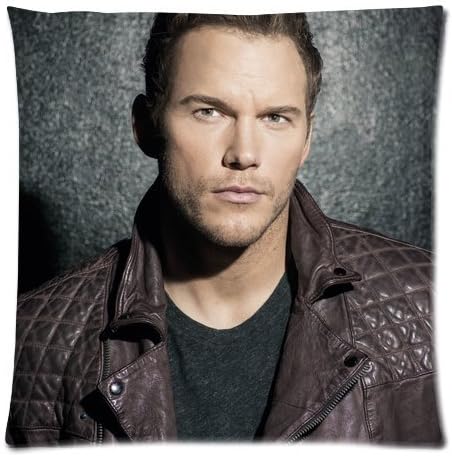 JudyArtOnlineStore Cotton Linen Decorative Throw Pillow Case Cushion Cover Chris pratt 18 X 18 inches